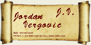 Jordan Vergović vizit kartica
